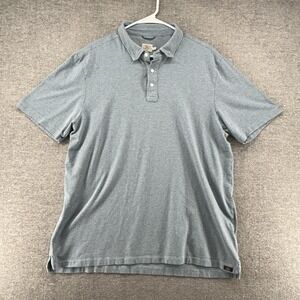 Faherty Polo Shirt Men Size XL Light Blue Short Sleeve